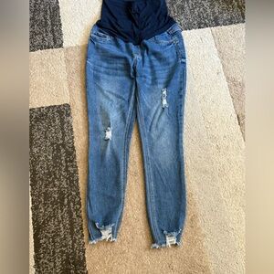 S.O.N.G.  Maternity Blue Boyfriend Jeans- Medium